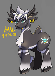 Size: 1497x2090 | Tagged: safe, artist:jafsheep, derpibooru import, oc, original species, baal, horns, original character do not steal