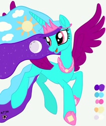 Size: 736x872 | Tagged: safe, alternate version, artist:aryasakurada, derpibooru import, oc, oc only, alicorn, pony, alicorn oc, background removed, eyelashes, horn, looking back, recolor, simple background, solo, white background, wings