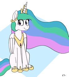 Size: 1648x1848 | Tagged: safe, artist:dark shadow, derpibooru import, princess celestia, alicorn, pony, looking at you, simple background, smiling, solo, transparent background