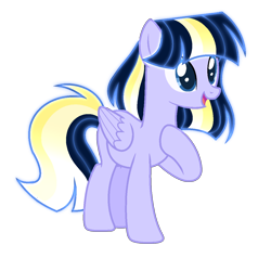 Size: 1176x1119 | Tagged: safe, artist:rainbows-skies, derpibooru import, oc, pegasus, female, magical lesbian spawn, mare, offspring, parent:princess luna, parent:twilight sparkle, parents:twiluna, simple background, solo, transparent background