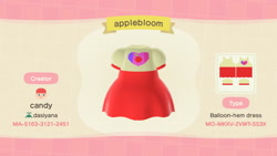 Size: 1280x720 | Tagged: safe, derpibooru import, apple bloom, human, animal crossing, clothes, dress, game, no pony, text