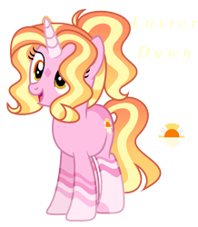 Size: 887x1018 | Tagged: safe, artist:xxcheerupxxx, derpibooru import, luster dawn, pony, alternate design, simple background, solo, transparent background