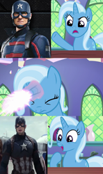 Size: 640x1080 | Tagged: safe, artist:negaboss2000, derpibooru import, edit, edited screencap, screencap, trixie, all bottled up, captain america, captain america: civil war, exploitable meme, john walker, marvel, marvel cinematic universe, meme, steve rogers, the falcon and the winter soldier, trixie fixing meme