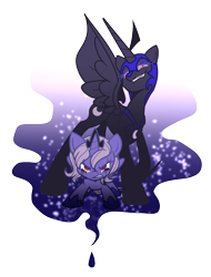 Size: 1900x2500 | Tagged: safe, artist:geraritydevillefort, derpibooru import, nightmare moon, princess luna, alicorn, pony, s1 luna, simple background, transparent background