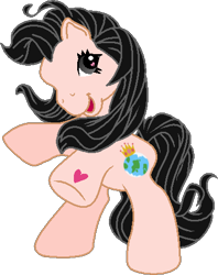 Size: 378x478 | Tagged: safe, artist:guruyunus17, derpibooru import, oc, oc only, oc:zone, earth pony, pony, g3, base used, cutie mark, earth, earth pony oc, female, heart, heart eyes, looking at you, mare, open mouth, simple background, solo, transparent background, vector, wingding eyes