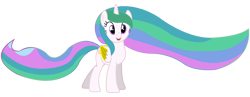 Size: 7500x2921 | Tagged: safe, artist:laszlvfx, derpibooru import, princess celestia, pony, absurd resolution, simple background, solo, transparent background, two toned wings, vector, wings