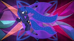 Size: 3840x2160 | Tagged: safe, artist:laszlvfx, derpibooru import, edit, princess luna, alicorn, pony, solo, wallpaper, wallpaper edit