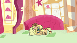 Size: 1920x1080 | Tagged: safe, derpibooru import, screencap, applejack, how applejack got her hat back, my little pony: pony life, solo