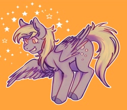 Size: 3944x3408 | Tagged: safe, artist:micknazty, derpibooru import, derpy hooves, pegasus, orange, solo, stars