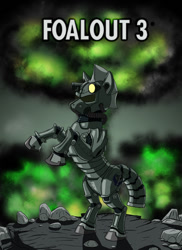 Size: 600x825 | Tagged: safe, artist:omny87, derpibooru import, pony, armor, crossover, explosion, fallout, fallout 3, mushroom cloud, nuclear explosion, parody, rearing