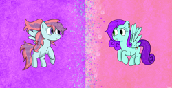 Size: 4970x2546 | Tagged: safe, artist:ponsky, derpibooru import, oc, pegasus, pony, flying, watermark