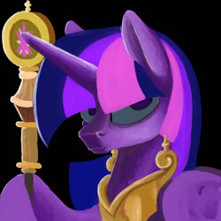 Size: 900x900 | Tagged: safe, artist:slamjam, derpibooru import, twilight sparkle, alicorn, jewelry, regalia, scepter, solo