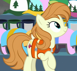 Size: 536x488 | Tagged: safe, screencap, agua fresca, lily peel, earth pony, pony, between dark and dawn, clothes, female, lifejacket, looking up, profile, side view, solo