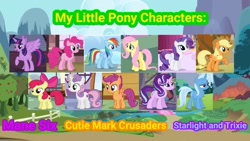 Size: 1568x882 | Tagged: safe, artist:gregorithebrony, derpibooru import, apple bloom, applejack, fluttershy, pinkie pie, rainbow dash, rarity, scootaloo, starlight glimmer, sweetie belle, trixie, twilight sparkle, twilight sparkle (alicorn), alicorn, pony, unicorn, cutie mark crusaders, mane six