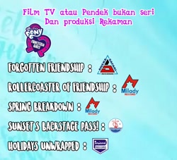 Size: 1102x999 | Tagged: safe, derpibooru import, better together, equestria girls, forgotten friendship, holidays unwrapped, rollercoaster of friendship, spring breakdown, sunset's backstage pass!, aneka safari records, chgb record, indonesian, milady record, no pony, perdana record, text