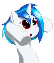 Size: 613x714 | Tagged: artist needed, source needed, safe, derpibooru import, dj pon-3, vinyl scratch, bipedal, solo