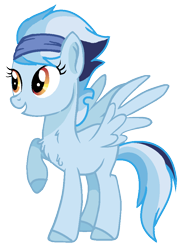 Size: 724x988 | Tagged: safe, artist:venomous-cookietwt, derpibooru import, oc, pegasus, female, mare, offspring, parent:rainbow dash, parent:soarin', parents:soarindash, simple background, solo, transparent background