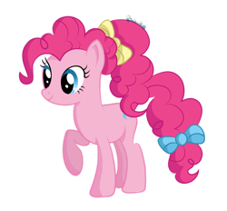 Size: 1280x1190 | Tagged: safe, artist:tenderrain-art, derpibooru import, pinkie pie, pony, older, raised hoof, raised leg, simple background, solo, transparent background