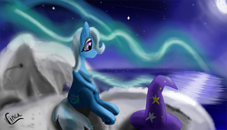 Size: 4269x2439 | Tagged: safe, artist:vinca, derpibooru import, trixie, pony, female, mare, missing horn, solo