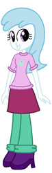 Size: 266x870 | Tagged: safe, artist:dashieguy65, derpibooru import, cotton cloudy, human, equestria girls, clothes, cloud, cutie mark, cutie mark on clothes, equestria girls-ified, female, grin, humanized, leggings, shirt, shoes, simple background, skirt, smiling, t-shirt, white background