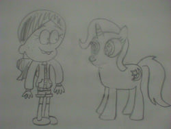 Size: 1600x1200 | Tagged: safe, artist:patricksiegler1999, derpibooru import, trixie, pencil drawing, ronnie anne santiago, sketch, the loud house, traditional art