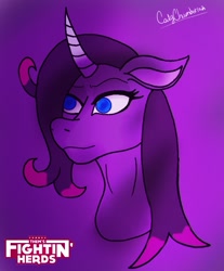 Size: 752x907 | Tagged: safe, derpibooru import, oleander, pony, unicorn, them's fightin' herds, community related, fanart, head, solo, wearewishboneheroes