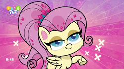 Size: 1024x576 | Tagged: safe, derpibooru import, screencap, fluttershy, pony, my little pony: pony life, what goes updo, spoiler:pony life s02e17, alternate hairstyle