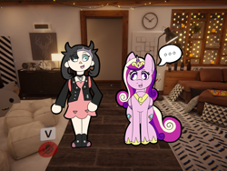 Size: 4032x3024 | Tagged: safe, artist:peachi_tea, derpibooru import, princess cadance, alicorn, pony, marnie, pokémon, vrchat