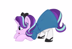 Size: 3300x2250 | Tagged: safe, artist:rutkotka, derpibooru import, starlight glimmer, pony, unicorn, alice in wonderland, clothes, dress, solo