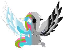 Size: 2656x2032 | Tagged: safe, artist:mediasmile666, derpibooru import, oc, oc only, oc:media smile, pegasus, pony, chains, ear piercing, female, jewelry, mare, pendant, piercing, simple background, solo, transparent background