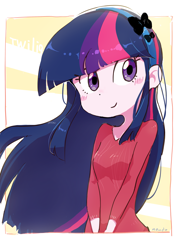 Size: 2480x3508 | Tagged: safe, artist:nendo, derpibooru import, twilight sparkle, human, cute, female, humanized, solo, twiabetes