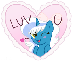 Size: 800x676 | Tagged: safe, artist:starshineraspberry, derpibooru import, oc, oc:fleurbelle, alicorn, alicorn oc, blushing, bow, female, golden eyes, hair bow, heart, horn, looking at you, mare, one eye closed, simple background, transparent background, wings, wink, winking at you