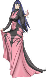 Size: 691x1156 | Tagged: safe, artist:vikifangirl, derpibooru import, oc, oc:coldlight bluestar, human, alternate hairstyle, big breasts, blood, breasts, clothes, dress, humanized, looking away, simple background, solo, transparent background, wineglass