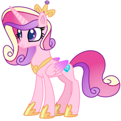 Size: 1024x1024 | Tagged: safe, artist:emeraldblast63, derpibooru import, princess cadance, alicorn, pony, my little pony: pony life, redesign, simple background, solo, transparent background