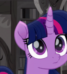 Size: 264x292 | Tagged: safe, derpibooru import, screencap, twilight sparkle, twilight sparkle (alicorn), alicorn, pony, rainbow roadtrip, adorkable, animated, awww, close-up, cropped, cute, dork, female, gif, mare, smiling, solo, sweet dreams fuel, twiabetes, weapons-grade cute