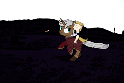 Size: 1920x1280 | Tagged: safe, artist:uncreative, derpibooru import, oc, oc:regal inkwell, oc:russet lance, pony, unicorn, clothes, colt, duo, father and child, father and son, like father like son, like parent like child, male, nobility, parent and child, playing, ponies riding ponies, riding, running, young, younger