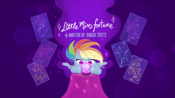 Size: 1920x1080 | Tagged: safe, derpibooru import, screencap, rainbow dash, pegasus, little miss fortune, my little pony: pony life, spoiler:pony life s02e20, crystal ball, title card