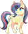 Size: 1801x2163 | Tagged: safe, alternate version, artist:denny vixie, derpibooru import, bonna fide, glamour gleam, honeysparkle, crystal pony, pony, commission, female, mare, simple background, solo, transparent background