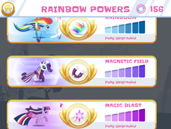 Size: 2048x1536 | Tagged: safe, derpibooru import, rainbow dash, rarity, twilight sparkle, twilight sparkle (alicorn), alicorn, pony power, rainbow power, rainbow runners