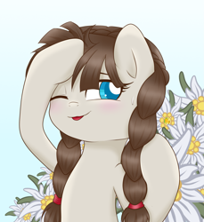 Size: 2159x2356 | Tagged: safe, artist:mimicsproduct, derpibooru import, oc, oc:connie bloom, edelweiss, euro bronycon, mascot, solo