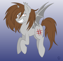 Size: 2872x2782 | Tagged: safe, artist:nightydream, derpibooru import, oc, oc:scar tissue, alicorn, bat pony, bat pony alicorn, pony, bat wings, horn, male, solo, stallion, wings