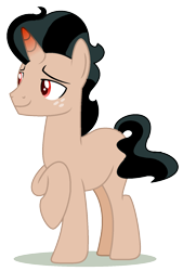 Size: 1052x1560 | Tagged: safe, artist:venomous-cookietwt, derpibooru import, oc, pony, unicorn, male, offspring, parent:cozy glow, parent:king sombra, simple background, solo, stallion, transparent background