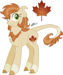 Size: 1118x1319 | Tagged: safe, artist:gallantserver, derpibooru import, oc, oc only, oc:osage orange, hybrid, pony, female, interspecies offspring, magical lesbian spawn, offspring, parent:applejack, parent:autumn blaze, parents:autumnjack, simple background, solo, transparent background