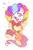 Size: 998x1500 | Tagged: artist needed, safe, derpibooru import, fluttershy, pegasus, pony, lolly-pop, my little pony: pony life, spoiler:pony life s02e19, adorkable, bipedal, clown, clown makeup, clown nose, clown outfit, clown wig, cute, dork, drawthread, female, feminism, flutterbadass, flutterclown, gingham, gingham suspenders, gingham trousers, open mouth, requested art, shyabetes, solo, suspenders