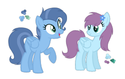 Size: 1100x700 | Tagged: safe, artist:magicuniclaws, derpibooru import, oc, oc only, pegasus, pony, female, half-siblings, mare, parent:lotus blossom, parent:soarin', parent:trixie, simple background, transparent background