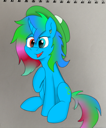 Size: 2835x3402 | Tagged: safe, artist:triksa, derpibooru import, oc, unicorn, hat, heterochromia, horn, sketch, unicorn oc