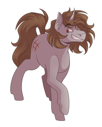 Size: 2800x3500 | Tagged: safe, artist:kikirdcz, derpibooru import, oc, oc:scar tissue, unicorn, high res, male, simple background, solo, stallion, transparent background