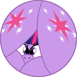 Size: 499x499 | Tagged: dead source, safe, artist:fallenandscattered, artist:mega-poneo, derpibooru import, twilight sparkle, twilight sparkle (alicorn), alicorn, ball, both cutie marks, morph ball, redraw, simple background, solo, transparent background, twiball