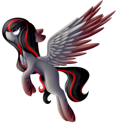 Size: 2396x2503 | Tagged: safe, artist:mediasmile666, derpibooru import, oc, oc only, pegasus, ears, floppy ears, flying, looking up, simple background, spread wings, transparent background, two toned wings, wings