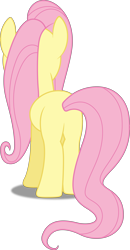 Size: 3119x6000 | Tagged: safe, artist:dashiesparkle, derpibooru import, fluttershy, pegasus, pony, mmmystery on the friendship express, .svg available, butt, featureless crotch, female, flutterbutt, mare, plot, simple background, solo, transparent background, vector